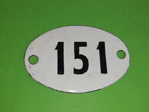 Vintage Enamel Number 151