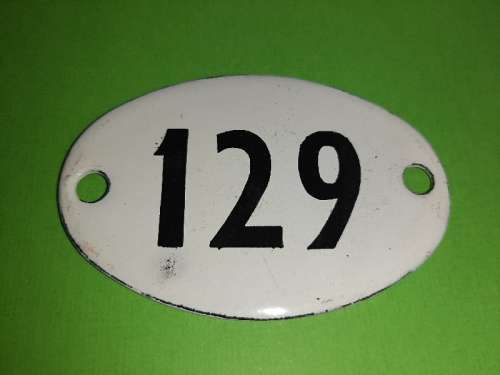 Vintage Enamel Number 129