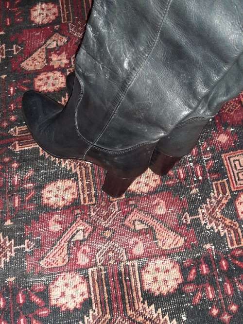 Leather Knee High Boots - Made in Italy - Size 6