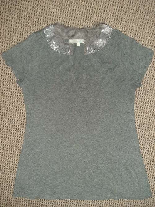 Beautiful Woolworths Twist Top with Sequin detail - Size 10 - 100% Cotton