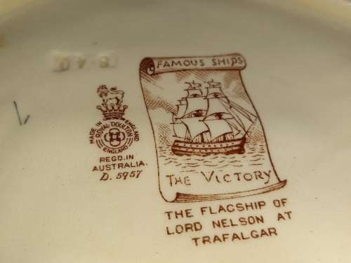Large Royal Doulton Dish - Famous Ships - The Victory - Flagship of Lord Nelson at Trafalgar