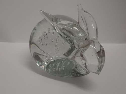 Beautiful Rabbit Shaped Glass Paperweight