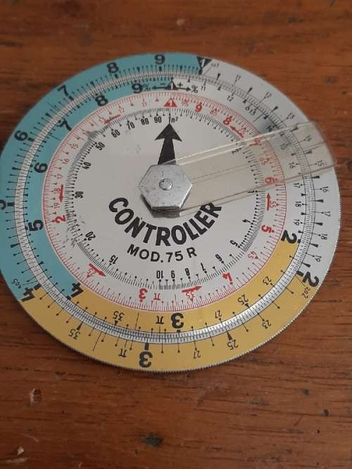 Vintage Circular Slide Ruler - Controller Mod. 75R - Made in W. Germany