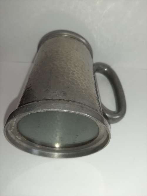 Pewter Beer Mug with Glass Bottom - Made in England