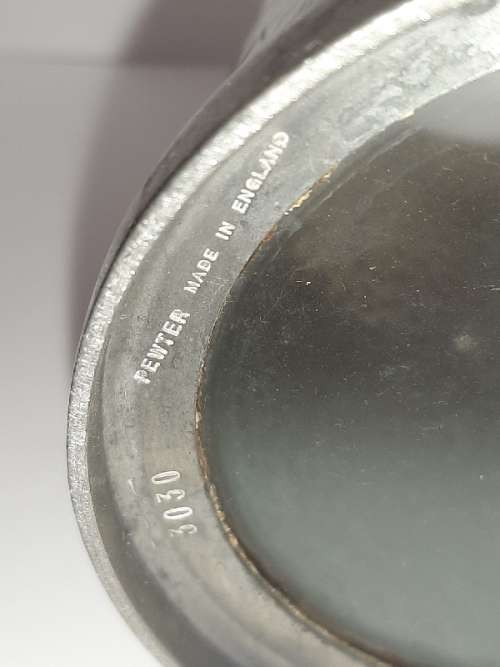 Pewter Beer Mug with Glass Bottom - Made in England