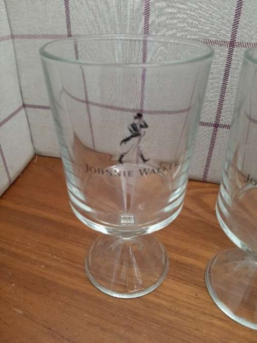 2 x Unusual Johnnie Walker Glasses