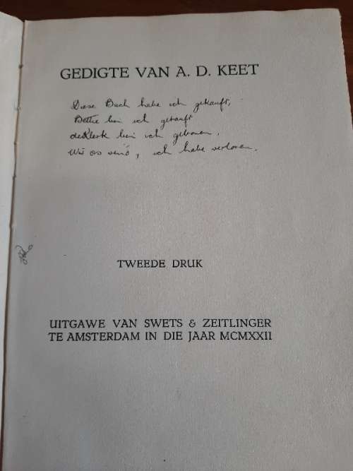 Gedigte van A.D. Keet