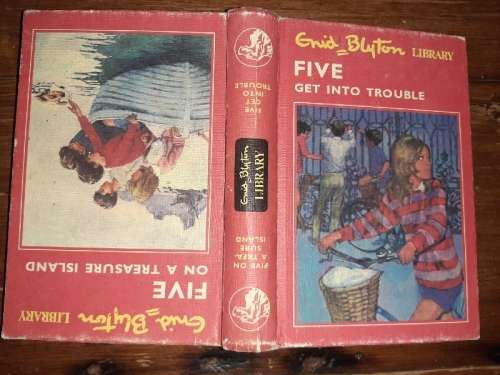 2 Books in one - Enid Blyton - Five Get into trouble & Five on a Treasure Island