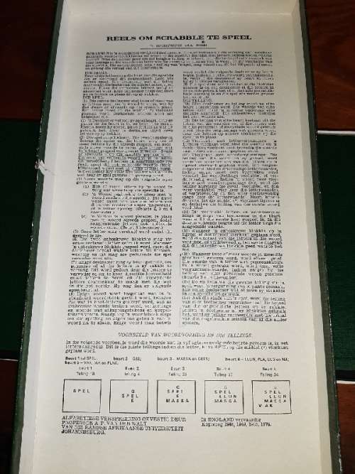 Vintage Afrikaanse Uitgawe Scrabble - Volledig
