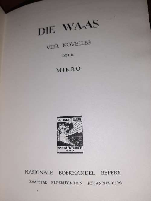 Die Wa-As Vier Novelles - Mikro - Eerste Druk 1952