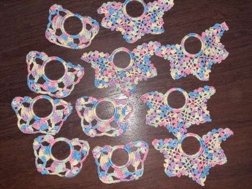 11 x Vintage Crochet Napkin Rings