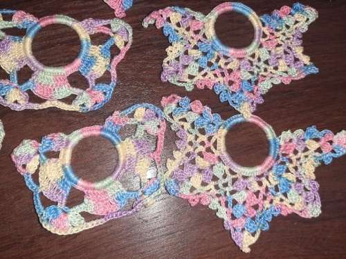 11 x Vintage Crochet Napkin Rings