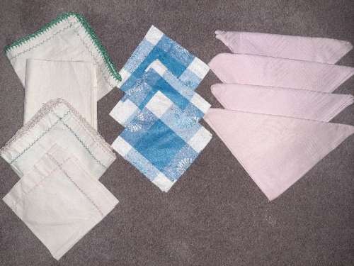 11 x Vintage Material Napkins