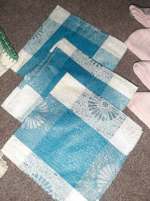 11 x Vintage Material Napkins