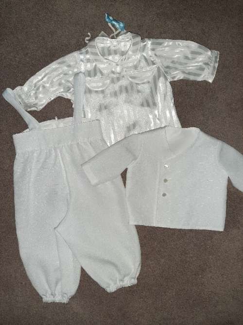 Beautiful Vintage Baby Boy Christening Outfit - White