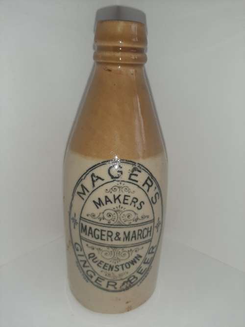Vintage Mager & March Ginger Beer Bottle - Queenstown