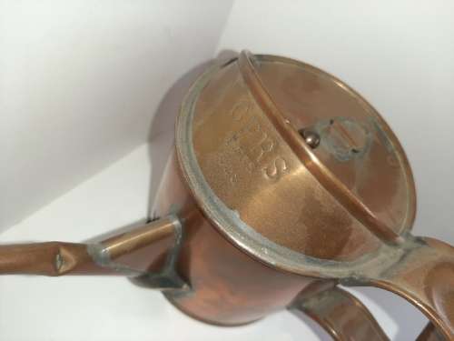 Vintage Copper School desk inkwell filler - Stamped 1938