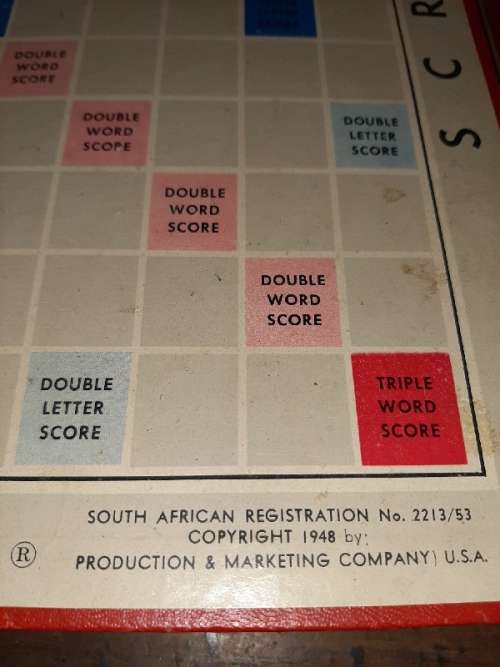 Vintage Scrabble with wooden tiles - Manufactured in South Africa