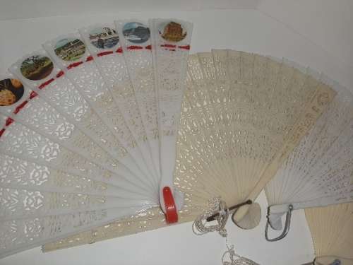 7 x Chinese Hand Fans - Oriental Fans