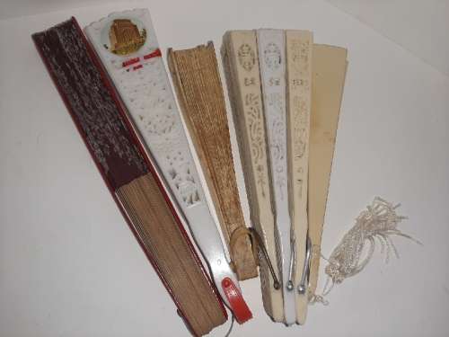 7 x Chinese Hand Fans - Oriental Fans