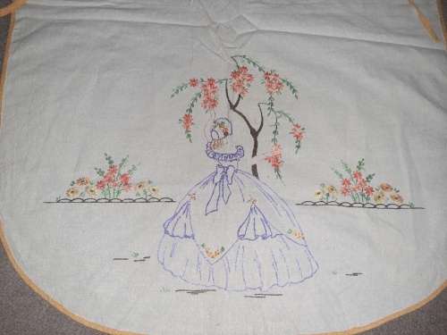 Beautiful Vintage Embroidered Apron