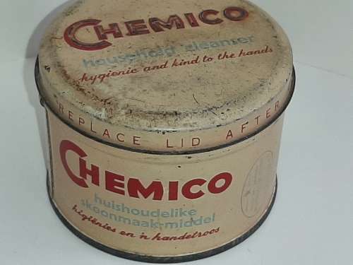 Vintage Chemico household cleaner tin