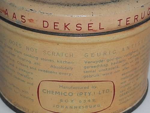 Vintage Chemico household cleaner tin