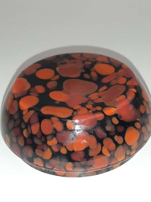 Beautiful small bowl / Trinket bowl with blue glossy inner