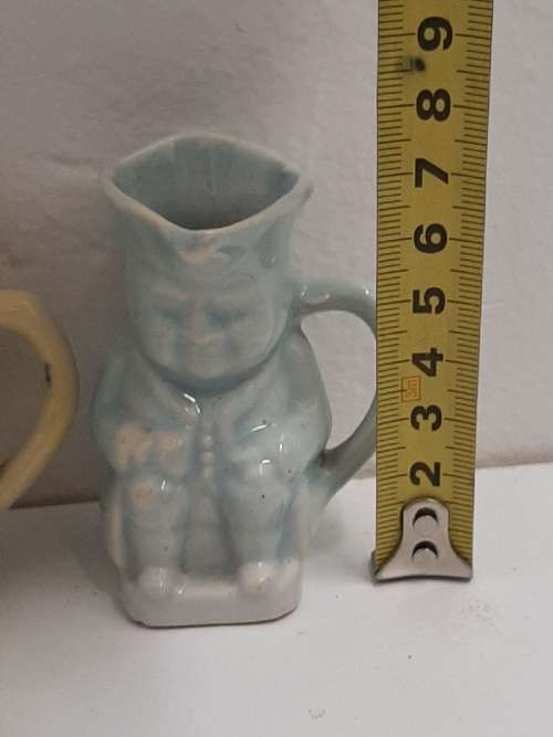 2 x Vintage Miniature Lucia Ware Toby Jugs