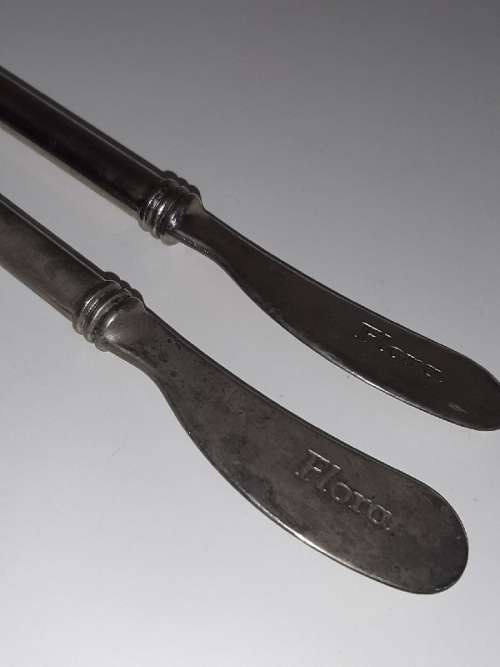 2 x Flora Butter Knifes / Butter Spreaders