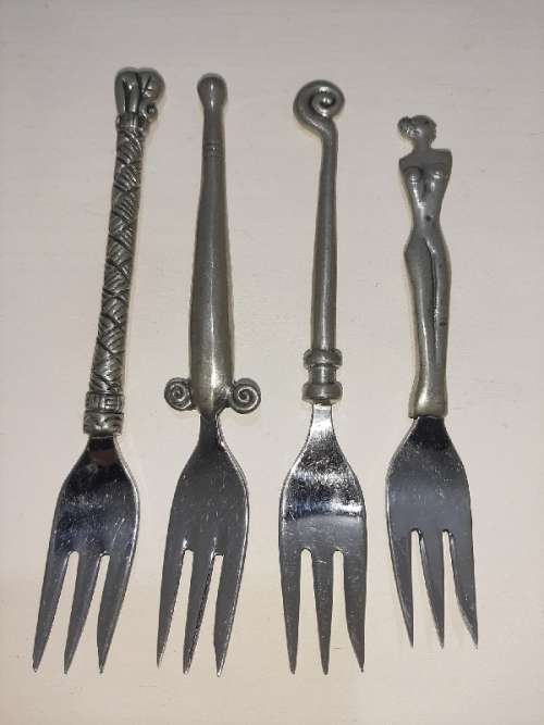 4 x Carrol Boyes Functional Art Cake Forks