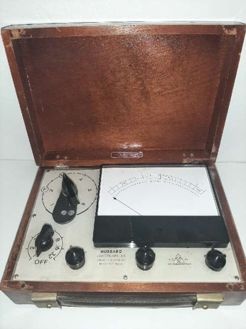 Vintage Hubbard Electrometer - Scientology Meter - In Wooden Box - Interesting Find!!!!