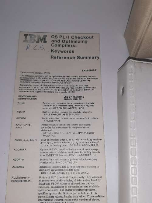 Vintage IBM Document, Templates, etc.