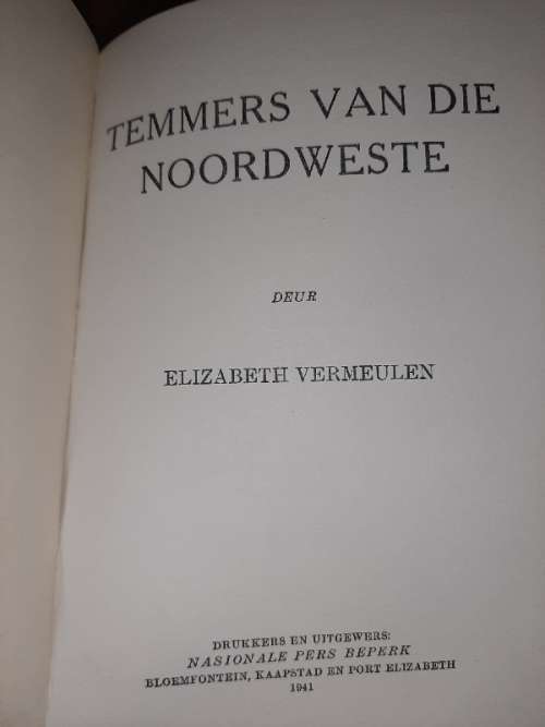 Temmers van die Noordweste - Elizabeth Vermeulen - 1941