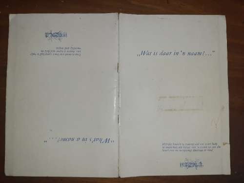 Wat is daar in 'n naam / What's in a name? - Booklet for choosing name with meaning and origin