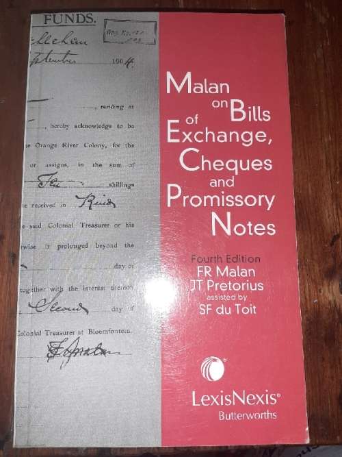 Malan on Bills of Exchange, Cheques and Promissory Notes - 4th Edition
