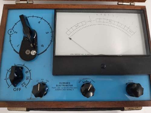 Vintage Hubbard Electrometer - Scientology Meter - In Wooden Box - Interesting Find!!!!