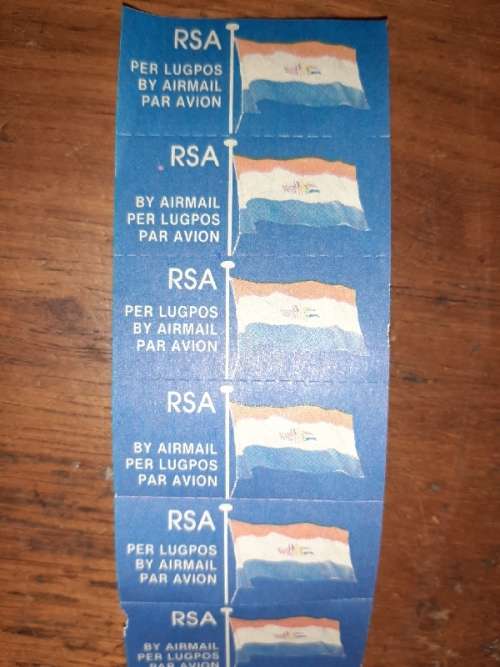 9 x RSA By Airmail / Per Lugpos Stamps