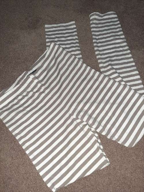Salt & Pepper Striped leggings - Age 13-14