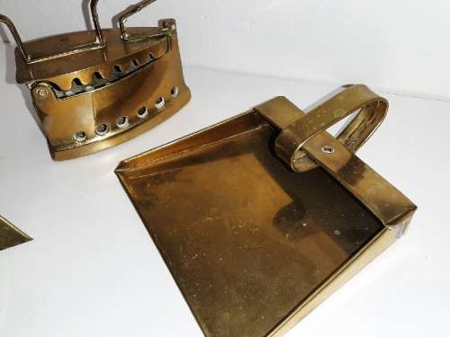 3 x Beautiful Brass items including Iron - see pictures