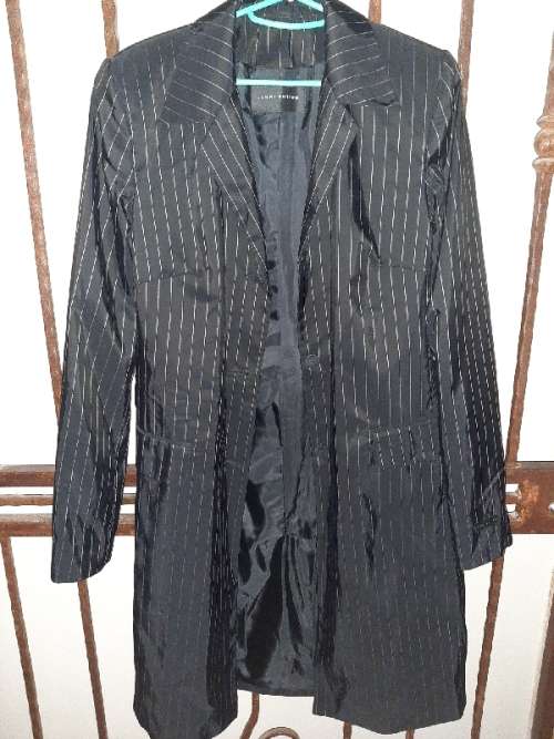Jenni Button - Long Stripe Coat - Size 36