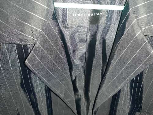 Jenni Button - Long Stripe Coat - Size 36