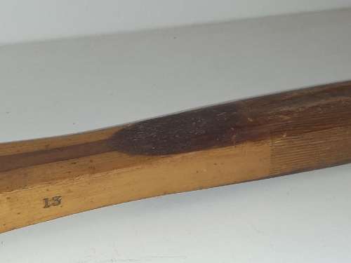 Antique Early 20th Century Wooden Ubique Tennis Racket with Fishtail Handle