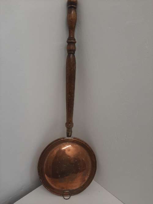Large Antique De Klerk Original Copper Bed Warmer
