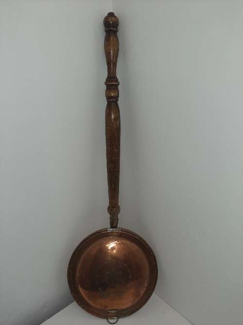 Large Antique De Klerk Original Copper Bed Warmer