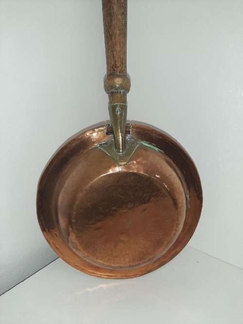 Large Antique De Klerk Original Copper Bed Warmer