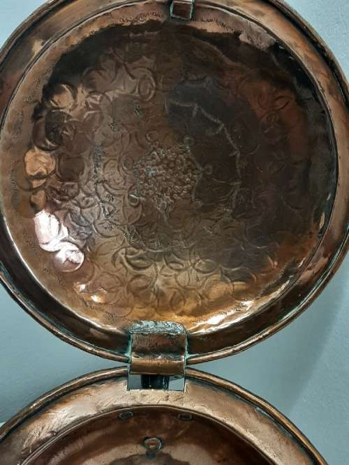 Large Antique De Klerk Original Copper Bed Warmer