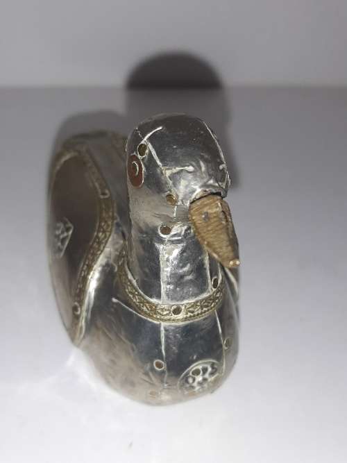 Vintage Pewter and Brass Duck