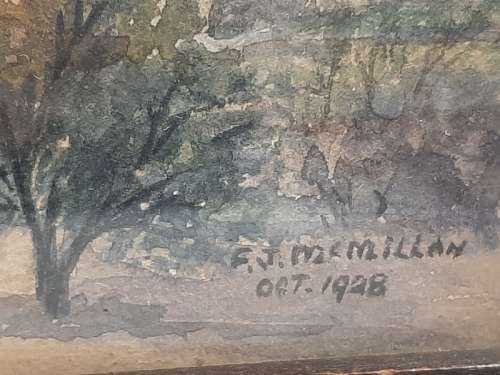 Vintage Painting - F.J. McMillan - Oct 1928