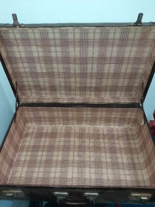 Large Vintage Fordite Suitcase - Old Suitcase